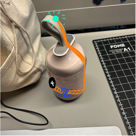 This is my resuable bottle container when it's on the table.