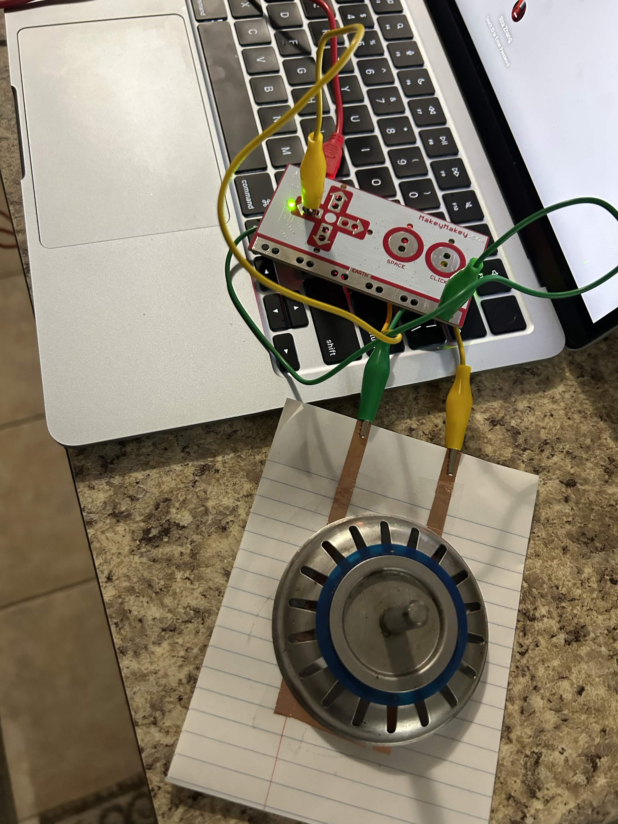 I closed the circuit with a sink drain.