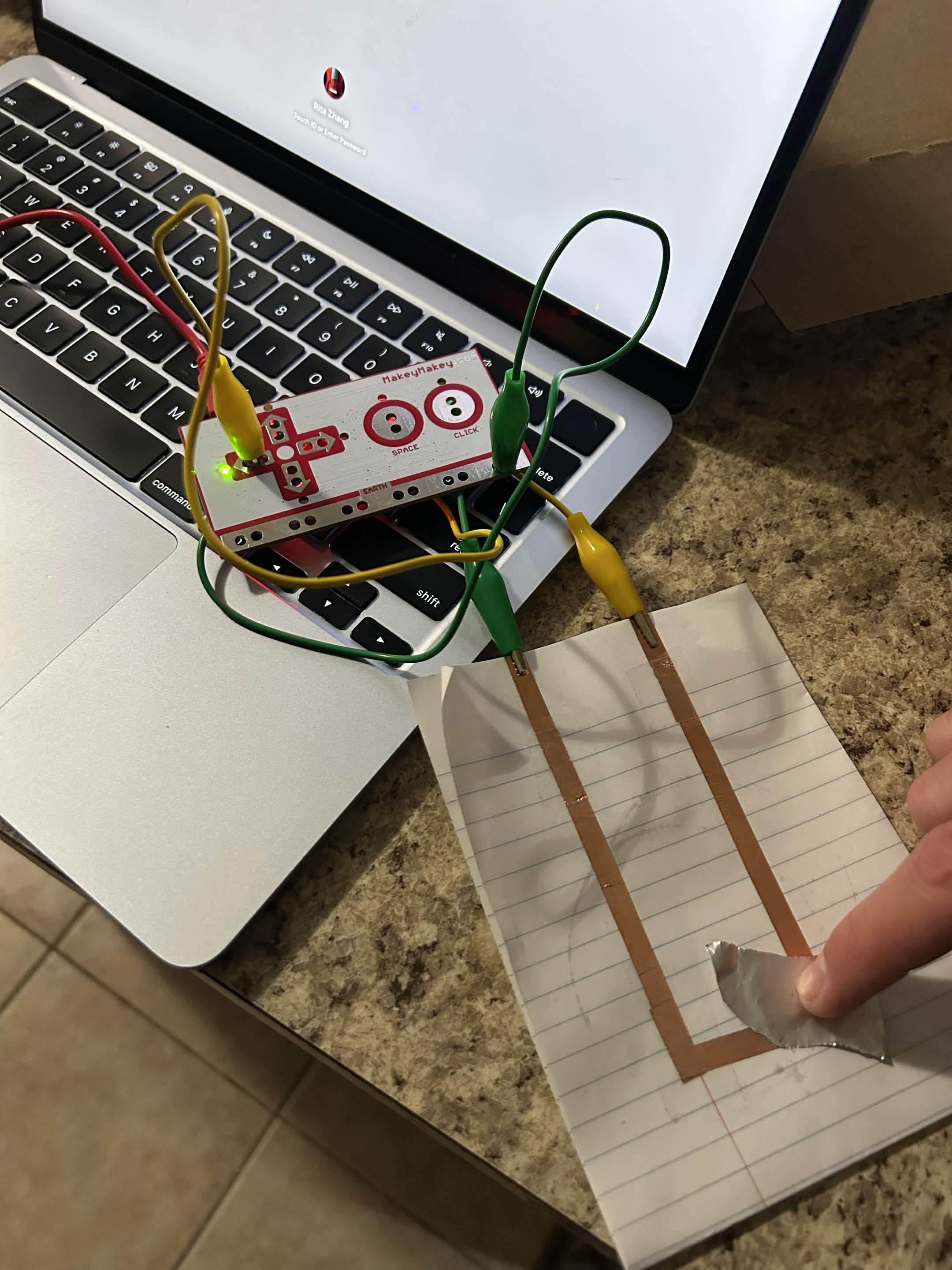 I closed the circuit with tin foil.