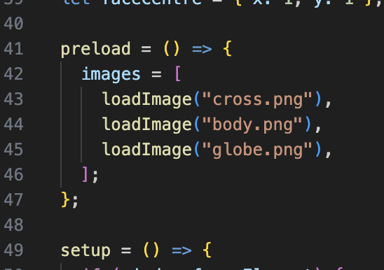 I replaced the code with my images, but it wasn't working that's why it was only showing the globe.