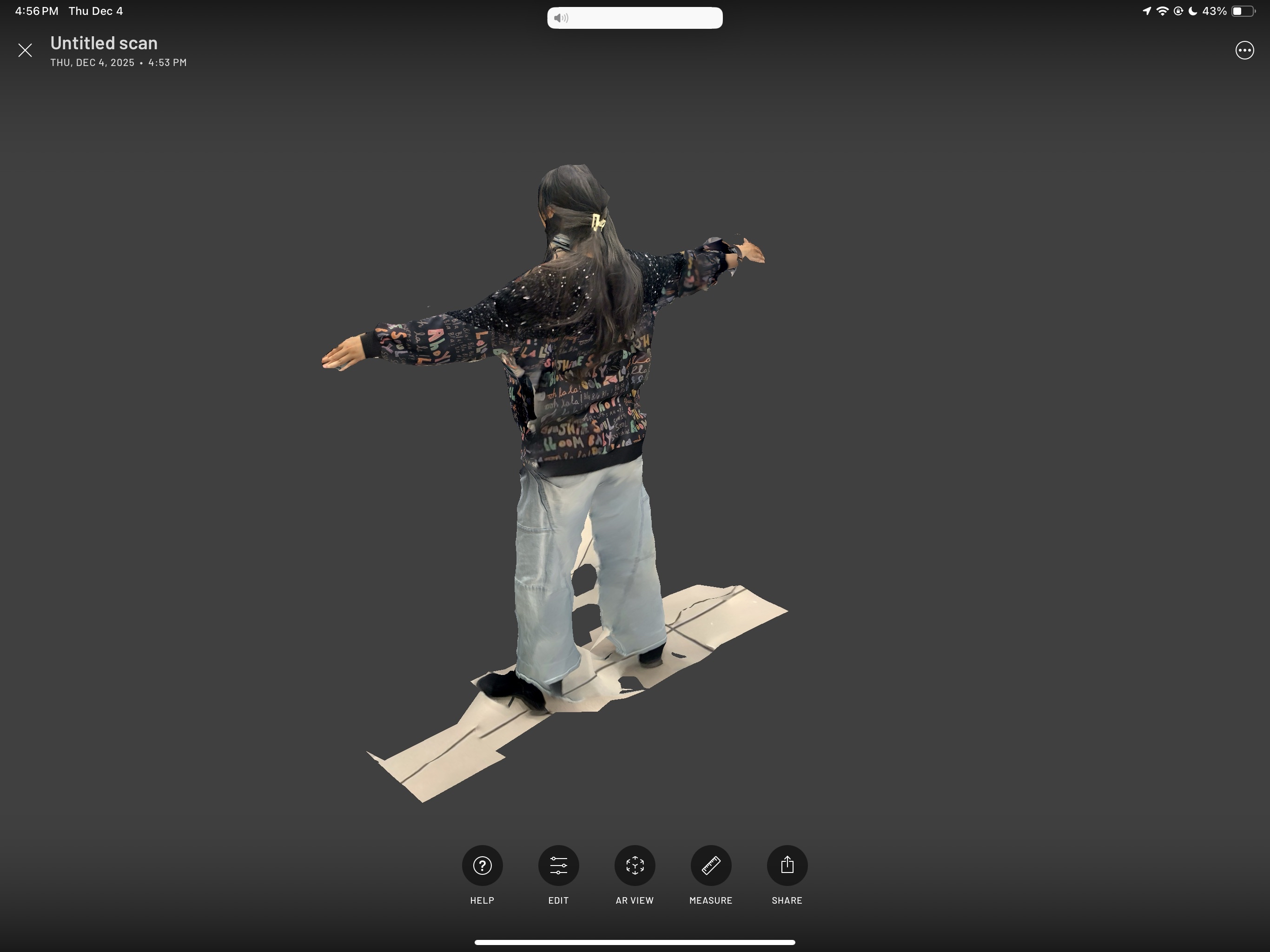 This is the back view of myself.