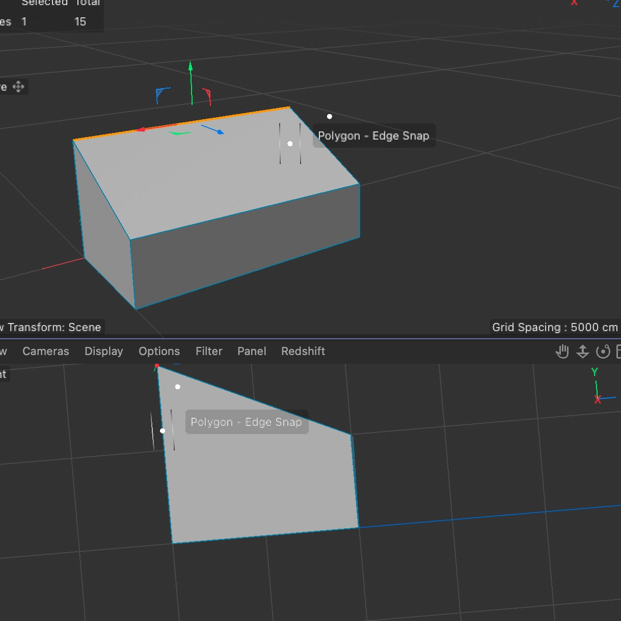 This was my work for tutorial 3, where I made a rectangular prism with the polygon pen tool.